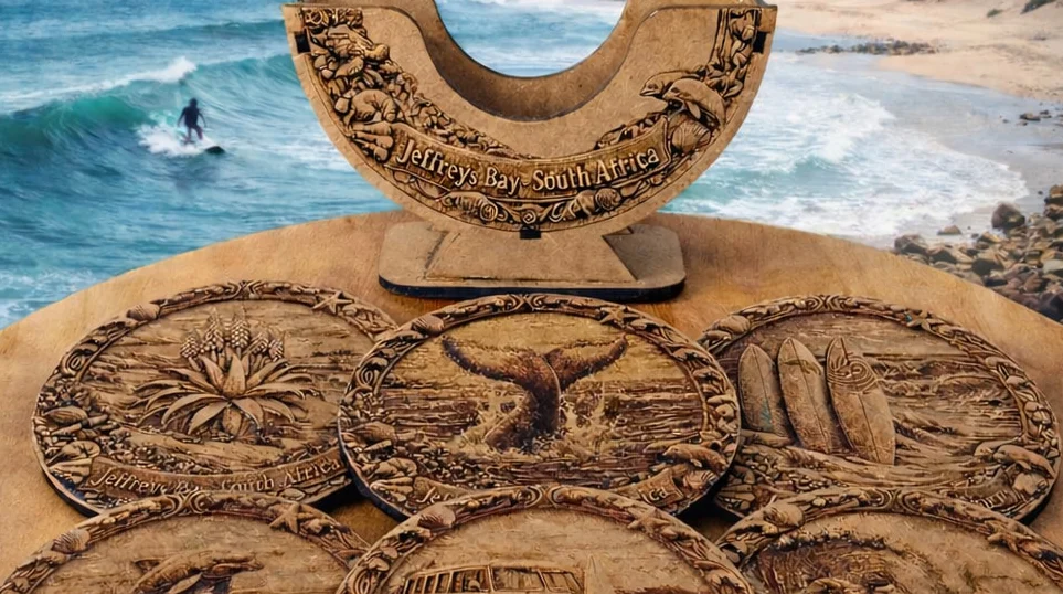 Jeffreys Bay souvenir coaster set